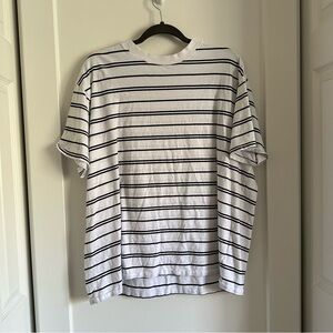 Abercrombie striped boyfriend tee